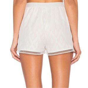 CHARLI Revolve Celina White Ikat Silk Shorts